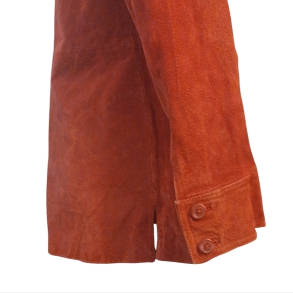 Jacklym Smith Genuine Suede Red Leather Button Down Jacket Size Small - Picture 6 of 11